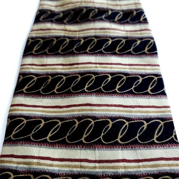 Robert‎ Talbott Studio Brown Tan Abstract Print Wide Silk Tie - Picture 2 of 6